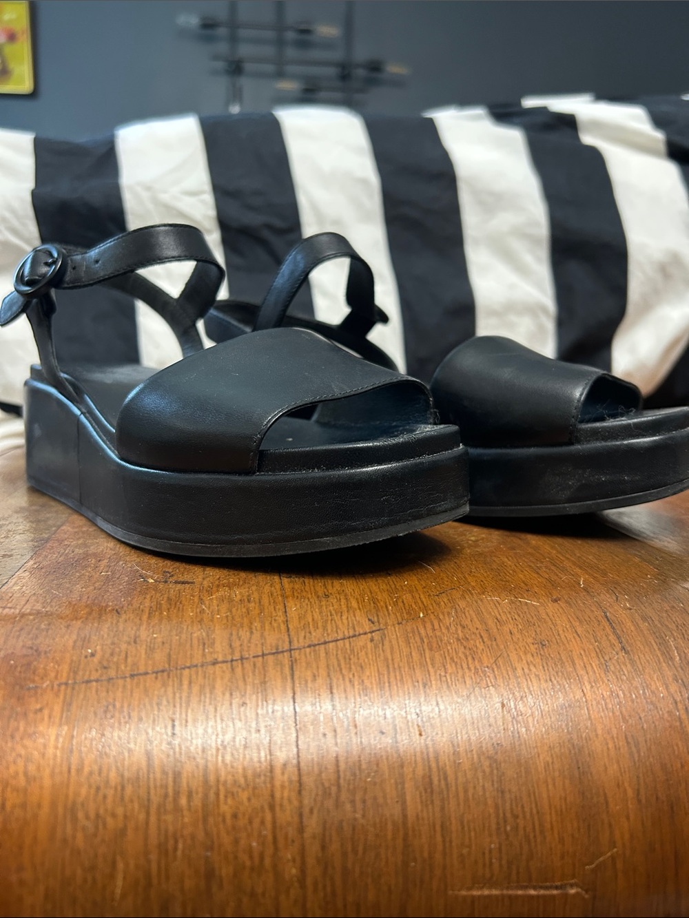 Women's Black Platform Sandals